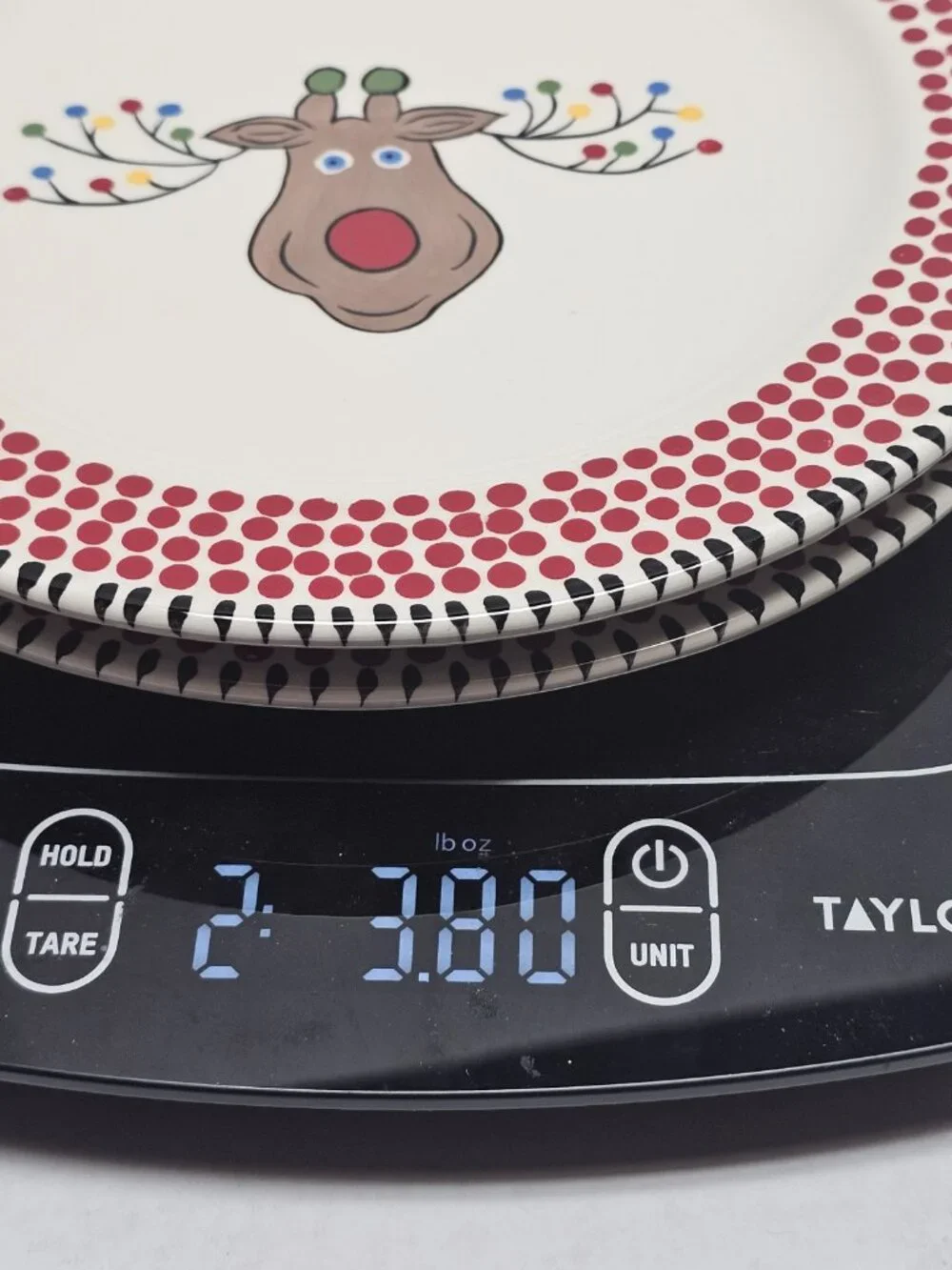 1 Caffco Simply Christmas Deer w Holiday Lights Plate 9” M Bagwell Rare #2